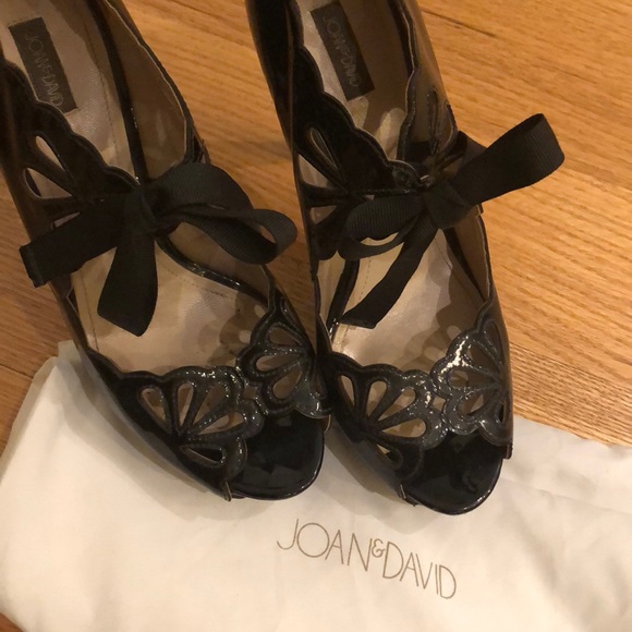 Joan and David black patent leather platform heels - Picture 8 of 8